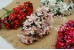 Silk artificial flowers & pip berry on WIRE, Small - Pack of 12